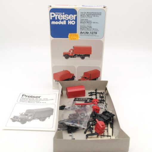 Preiser H0 Bausatz 1278 Magirus Mercur 120 A-L Katastrophenschutz in OVP RR1592