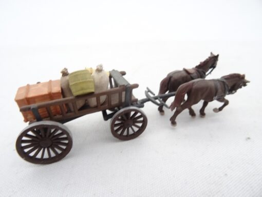 Preiser H0 Gespann mit Anhänger und Ladung RR1940 o. – Bild 3