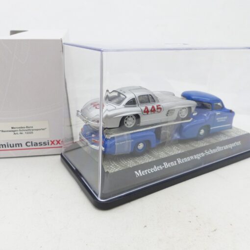 PremiumClassiXXs 1:43 12225 MB Rennwagen-Schnelltransporter + PKW in OVP EX7718 – Bild 3