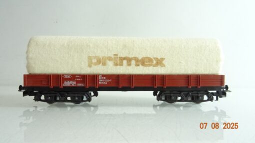 Primex H0 Niederbordwagen vierachsig mit Plane Primex PR9461 o. – Bild 3