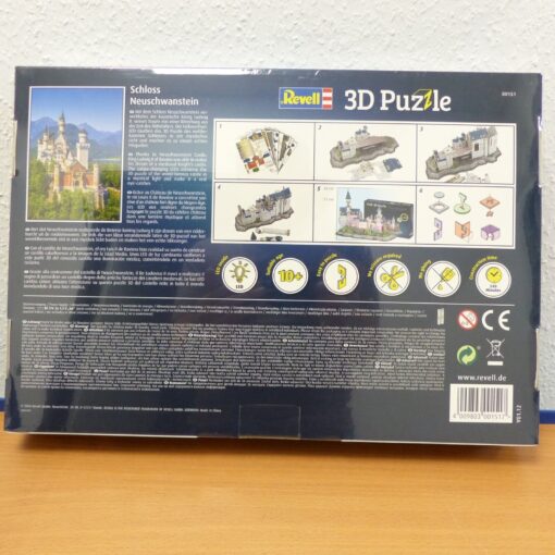 Revell 3D Puzzle 00151 Schloss Neuschwanstein Multicolor LED in OVP EX4178 – Bild 3