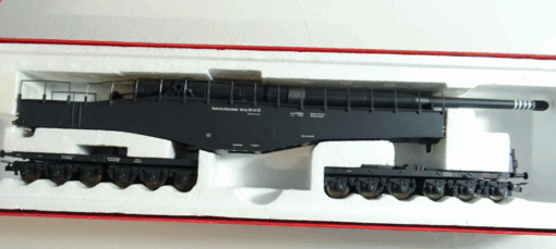 Rivarossi H0 HR6187 AC schweres Eisenbahngeschütz K5 DR in OVP PR7472 – Bild 3