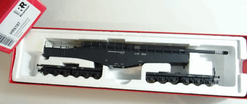 Rivarossi H0 HR6187 AC schweres Eisenbahngeschütz K5 DR in OVP PR7472