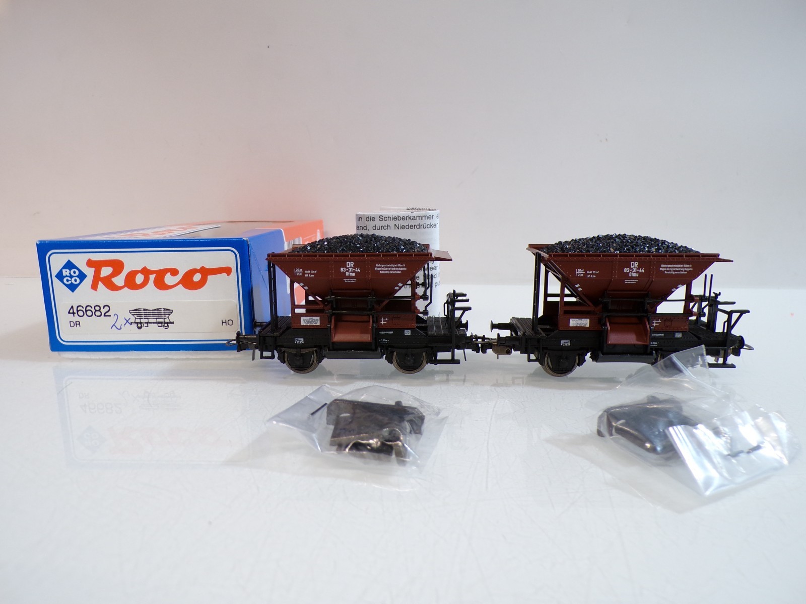 Roco H0 46682 Schotterwagen-Set 2tlg. der DR in OVP BH1938