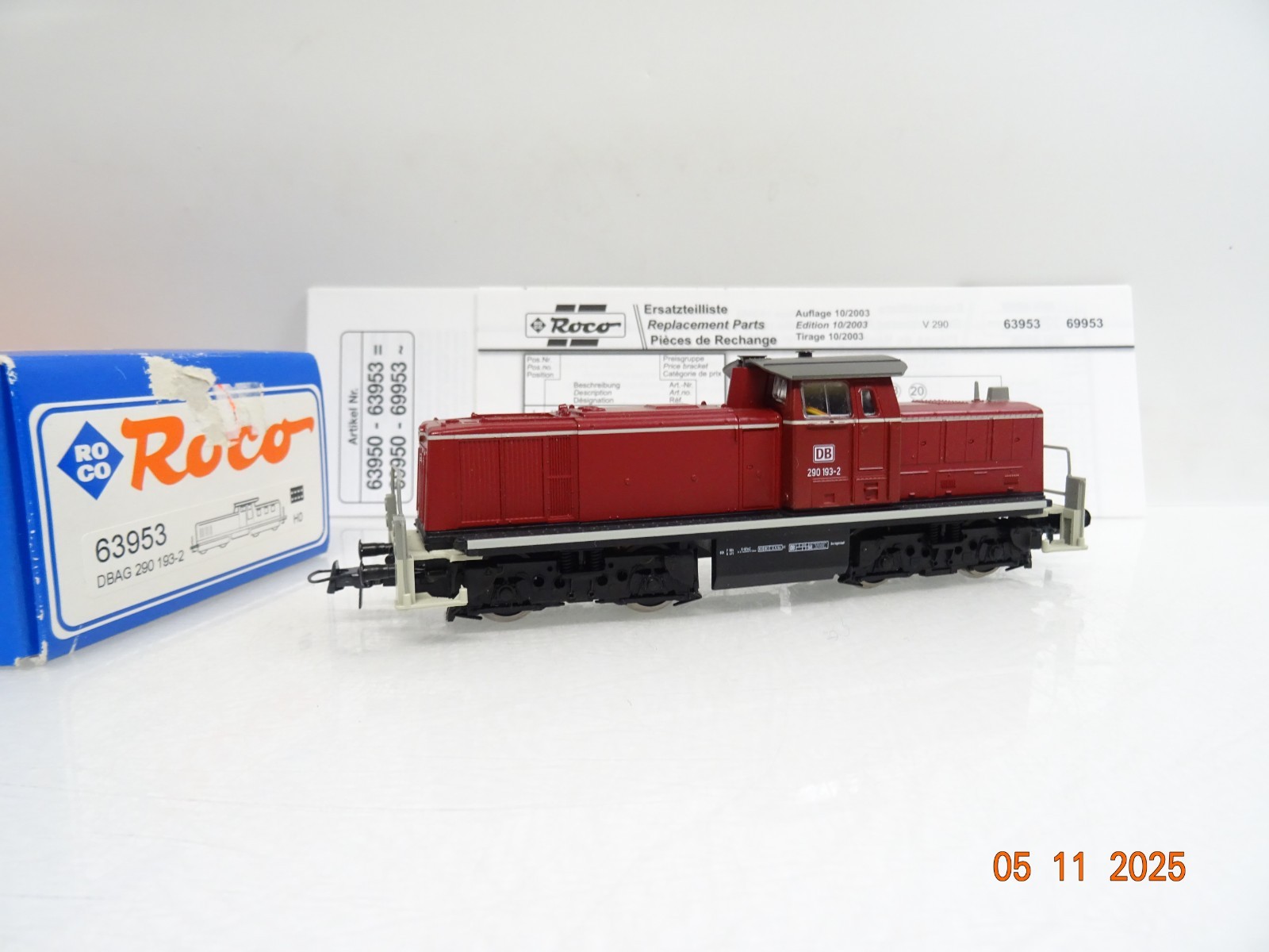 Roco H0 63953 Diesellok BR 290 193-2 der DB Lenz Digital in OVP JL4156