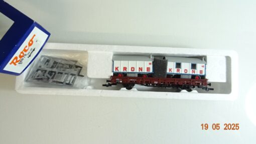 Roco H0 66676 Rungenwagen mit 2 Zirkus Krone Wagen der DB in OVP PR7765