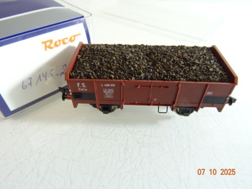 Roco H0 67145.2 offener Güterwagen mit Ladung der FS in OVP RR3776