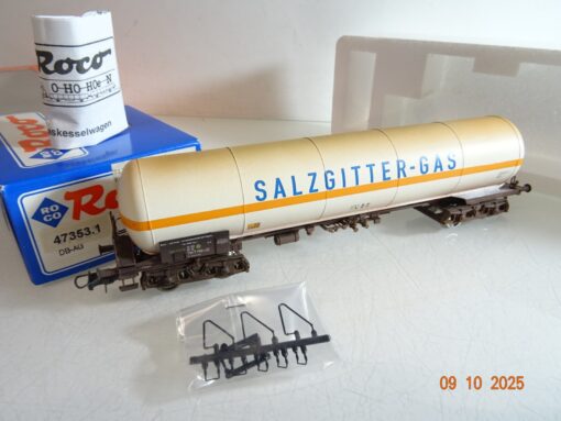 Roco H0 AC 47353.1 Kesselwagen Salzgitter Gas der DB gealtert in OVP RR3820