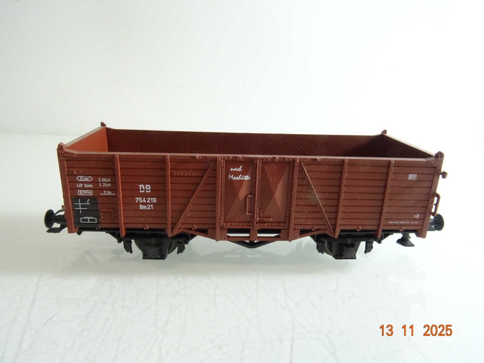 Roco H0 AC 47943 Hochbordwagen nach Maxhütte der DB RR4551 o.