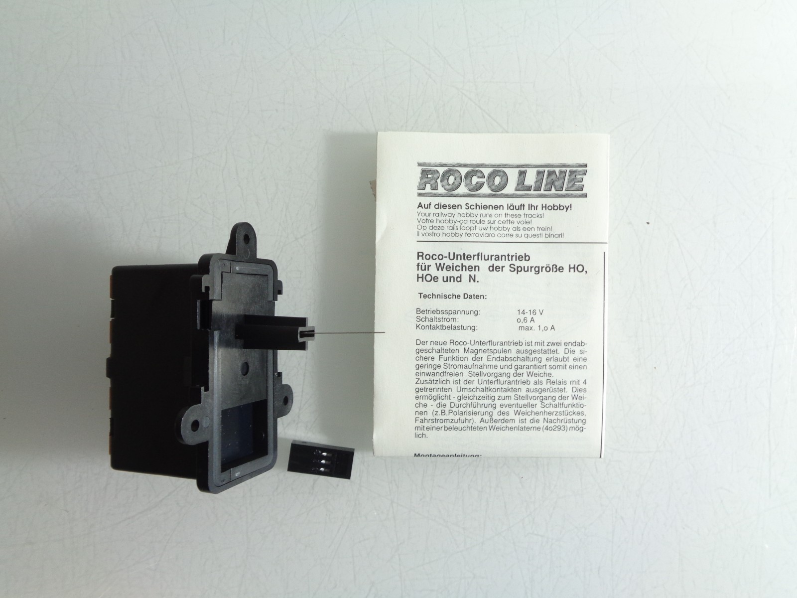 Roco H0 H0e N 10030 Unterflurantrieb für Weichen siehe Foto in OVP PK2009 – Bild 3