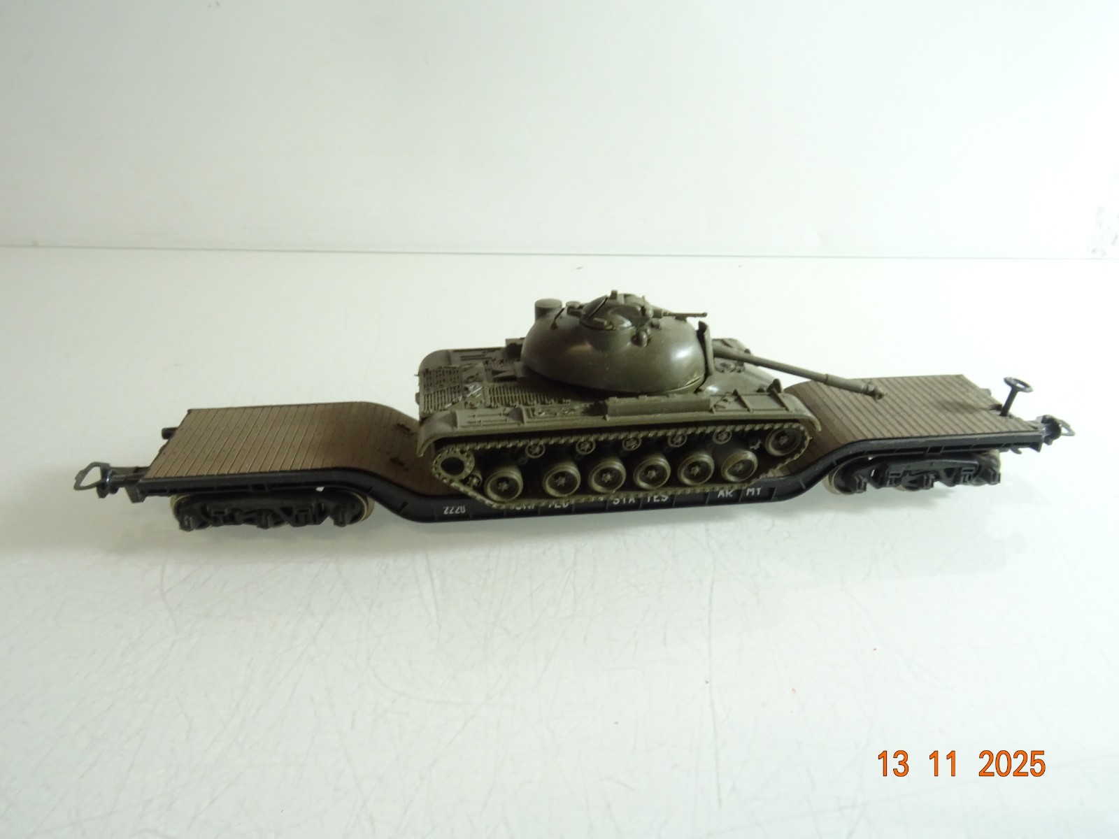 Roco H0 Tiefladewagen united States mit Panzer RR4516 o.