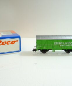 Roco H0 gedeckter Güterwagen Breuer Spedition der DB in OVP TF366