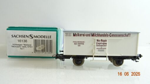 Sachsenmodelle H0 16136 AC Kühlwagen Molkerei Neuruppin der KPEV in OVP PR7714