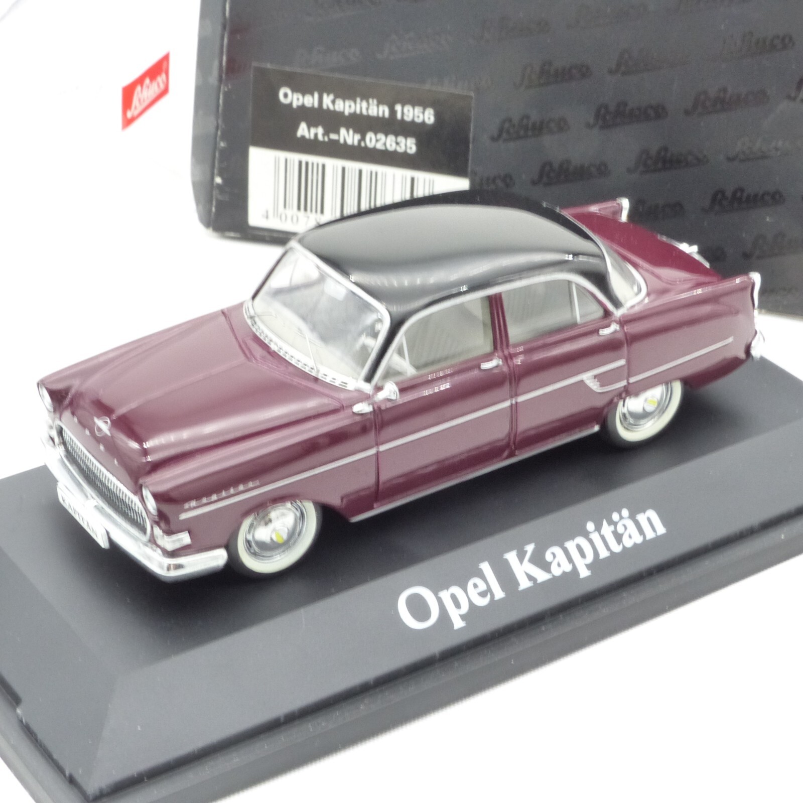 Schuco 1:43 Nr.: 02635 Opel Kapitän 1956 zweifarbig, in OVP EX529