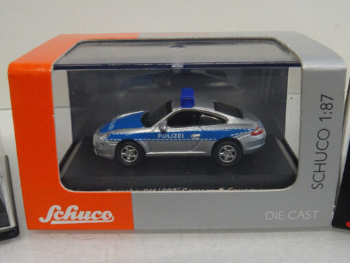 Schuco 1:87 Konvolut 4tlg. Porsche Polizei etc. neuwertig in OVP LE4496 – Bild 4
