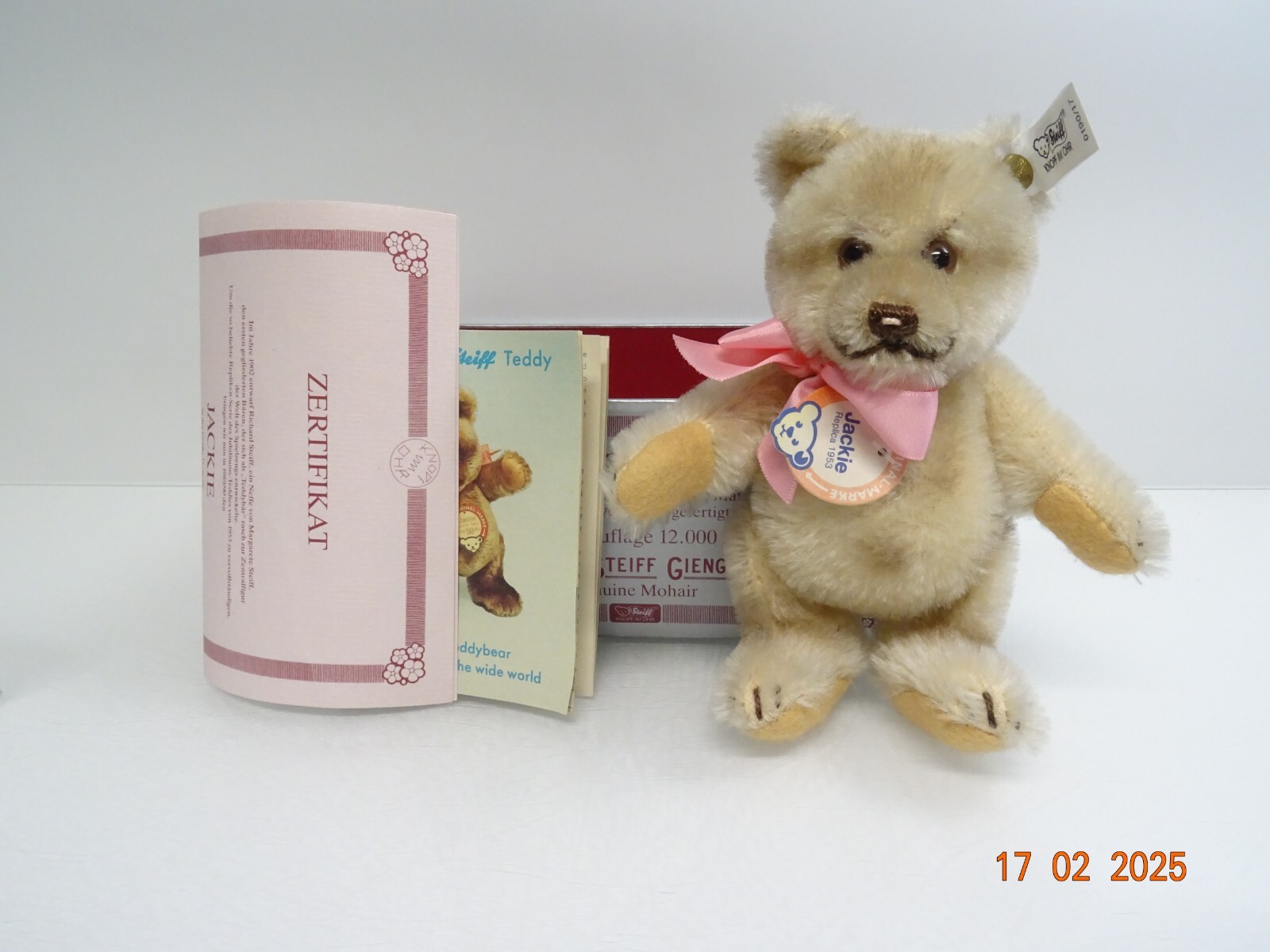 Steiff 408496 Replica Bär Jackie 1953 limitiert in OVP LE8682