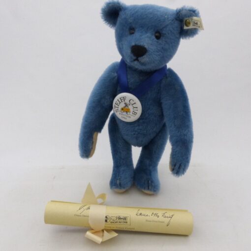 Steiff 420047 Original Steiff Teddybär 1908 Blau 35 Replica in OVP EX4750