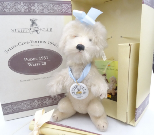 Steiff 420085 Pudel 28 cm Replica 1931 Club Edition 1996 / 1997 in OVP OR8140 – Bild 3