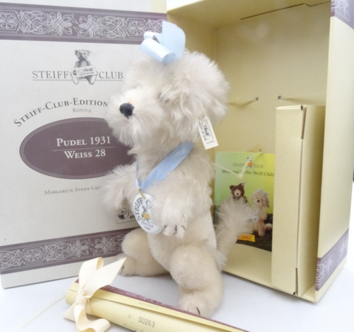 Steiff 420085 Pudel 28 cm Replica 1931 Club Edition 1996 / 1997 in OVP OR8140 – Bild 4