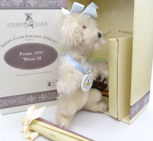 Steiff 420085 Pudel 28 cm Replica 1931 Club Edition 1996 / 1997 in OVP OR8140 – Bild 5
