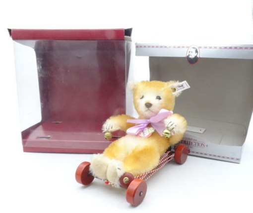 Steiff Baby Bär auf Wagen, Replika 1939/1989, limitierte Auflage in OVP OR8127