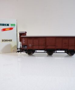 Trix H0 23842 ged. Güterwagen 3 achsig mit Bremserhaus der DB  in OVP BH2082