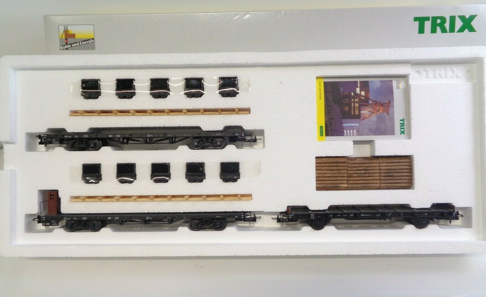 Trix H0 23990 Flachwagen-Set neuwertig in OVP LW9093 – Bild 3
