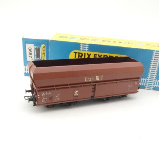 Trix H0 3687 Selbstentladewagen Erz der DB in OVP RR1519