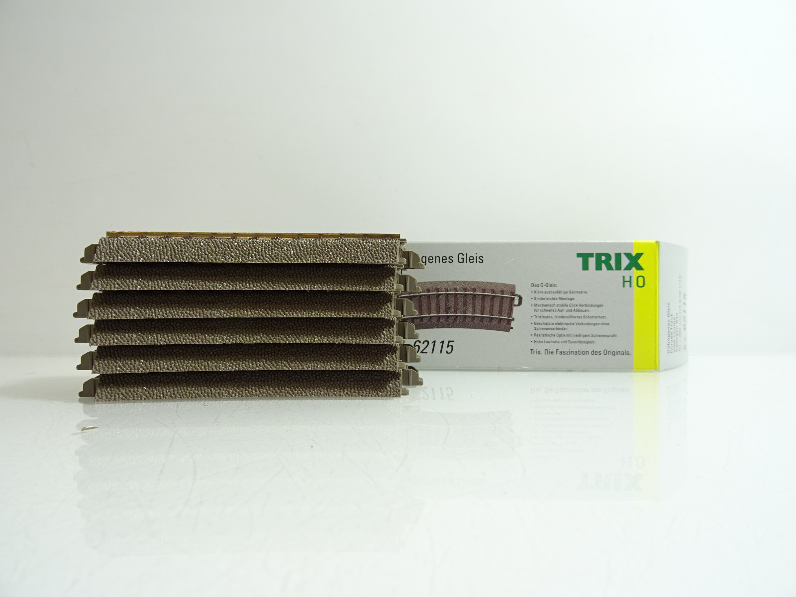 Trix H0 62115 C Gleis Gebogenes Gleis R1 360mm 6Stück siehe Foto in OVP CK1548
