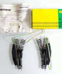 Trix Spur N 4962 Weichenpaar mit Antrieb siehe Foto in OVP PK2530