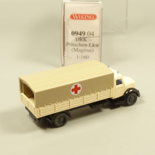 Wiking 1:160 N 094904 Magirus Pritschen-LKW DRK in OVP EX6231 – Bild 3