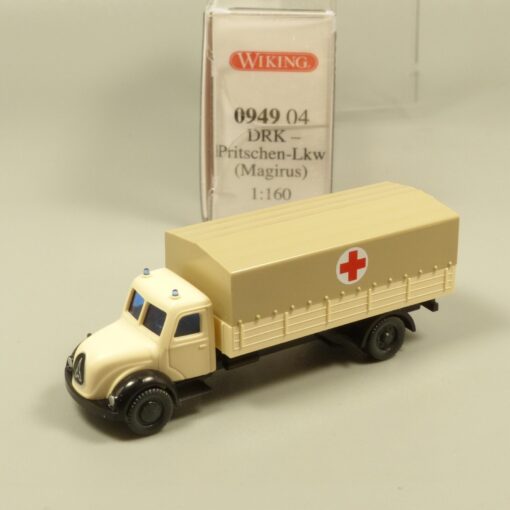 Wiking 1:160 N 094904 Magirus Pritschen-LKW DRK in OVP EX6231