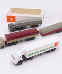 Wiking 1:160 Spur N Fahrzeug-Set Konvolut mit 1 Auflieger + 3 LKW in EVP EX8238