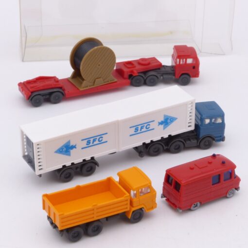 Wiking 1:160 Spur N Fahrzeug-Set mit 1 Kastenw. und 3 LKW Modellen in EVP EX6771 – Bild 3