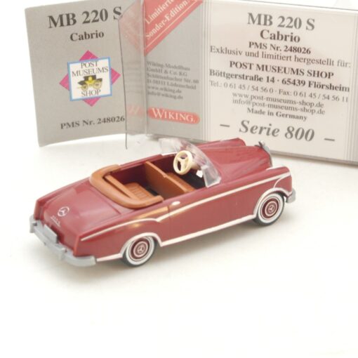 Wiking 1:87 248026 MB 220 S Cabrio neuwertig in OVP RG8586 – Bild 3