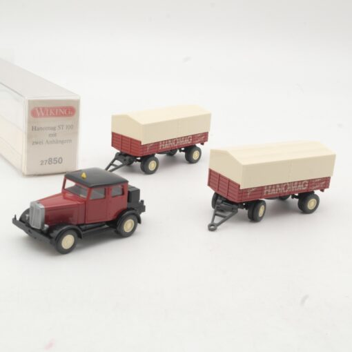 Wiking 1:87 27850 Hanomag ST 100 mit zwei Anhängern in OVP RR1139
