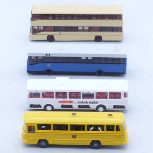 Wiking 1:87 4er-Pack diverse Bus Modelle in Tüte siehe Bilder o. EX6975