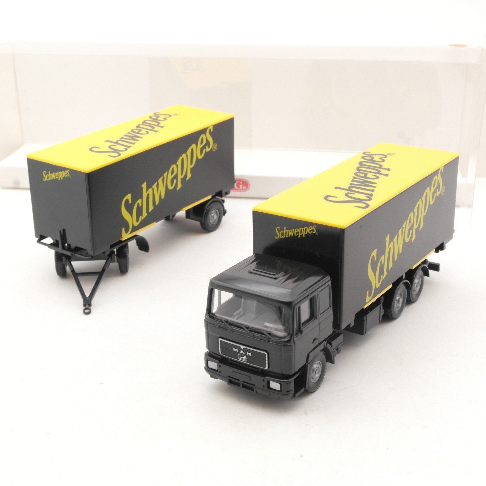 Wiking 1:87 573 03 36 MAN Wechselkofferlastzug Schweppes in OVP RA8021