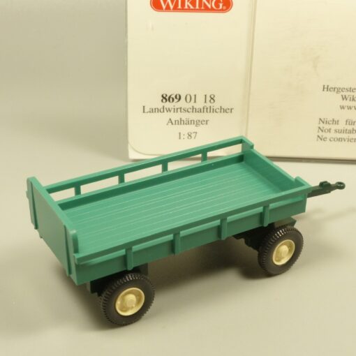 Wiking 1:87 8690118 Landwirtschaftlicher Anhänger grün in OVP EX5852 – Bild 3