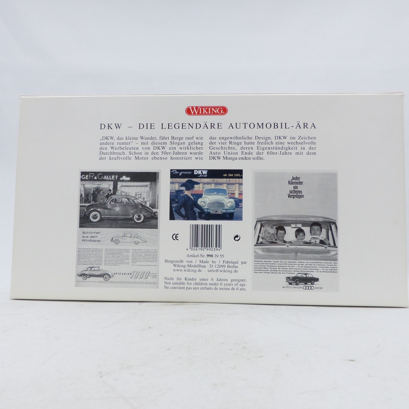 Wiking 1:87 9903955 DKW Die Legendäre Automobil Ära in OVP EX8492 – Bild 3