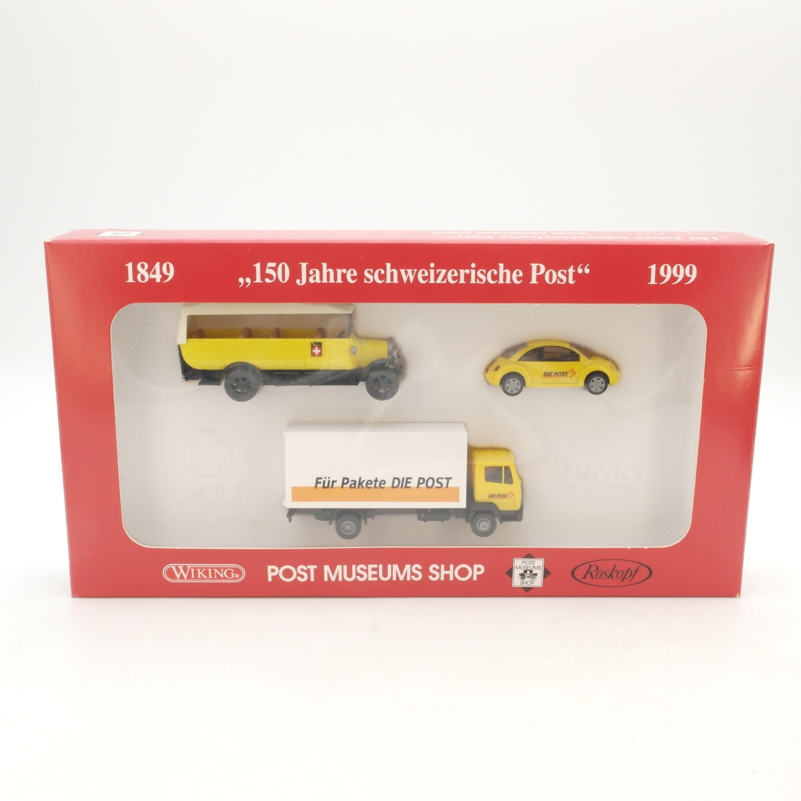 Wiking 1:87 PMS 81-05 Set 150 Jahre Schweizerische Post neuwertig in OVP RG8608