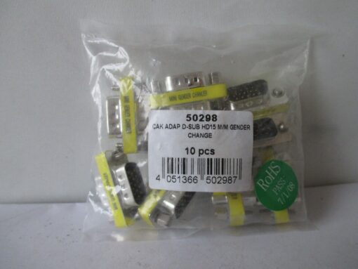 50298 Goobay CAK ADAP D-SUB HD15 M/M gender changer 15 pin 10 Stück m.OVP WZ396