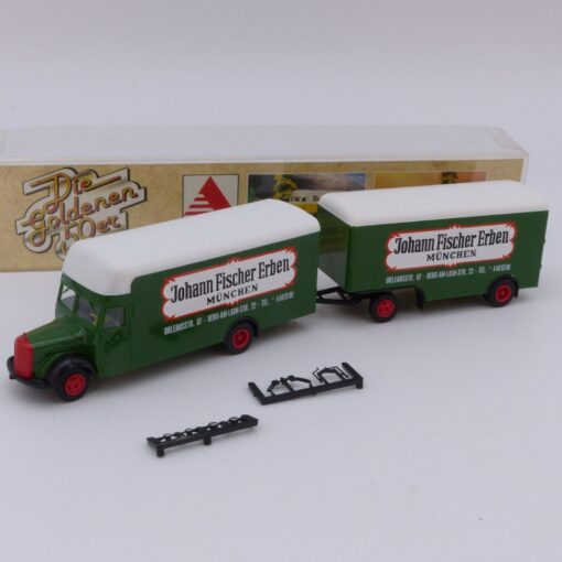 Albedo 1:87 MAN 750 Hängerzug Johann Fischer Erben in OVP EX3071