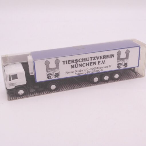 Albedo 1:87 MAN Kühl-Sattelzug Tierschutzverein München E.V. in OVP EZ8795