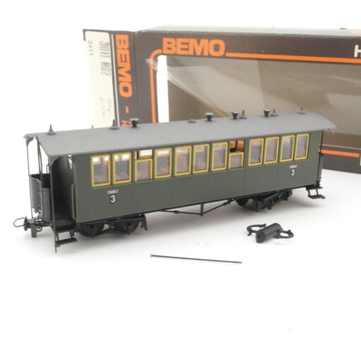 Bemo H0e 3411 Personenwagen 3. Klasse KBI in OVP QR3739 – Bild 3