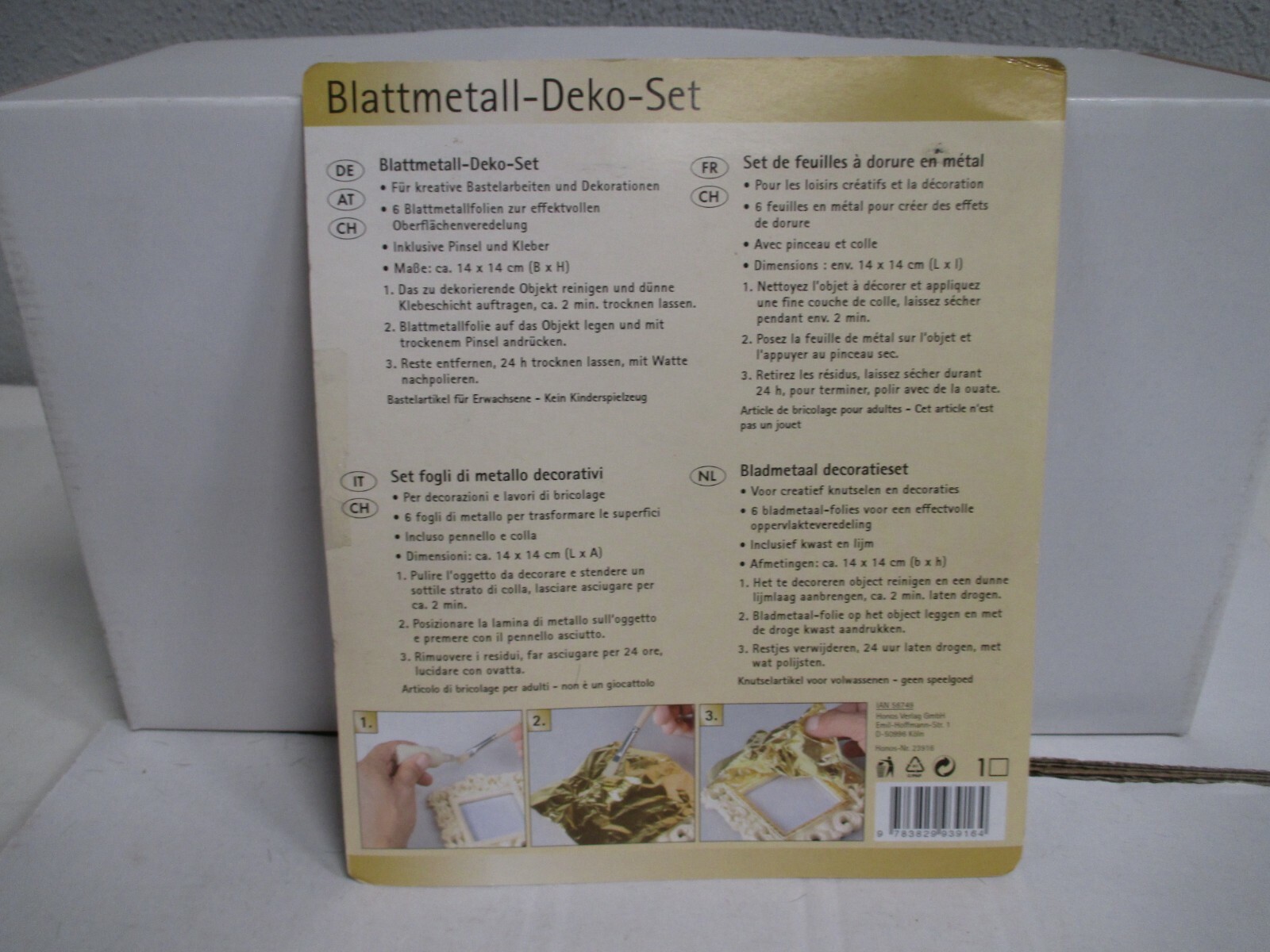 Blattmetall-Deko-Set m.OVP WZ1511 – Bild 3