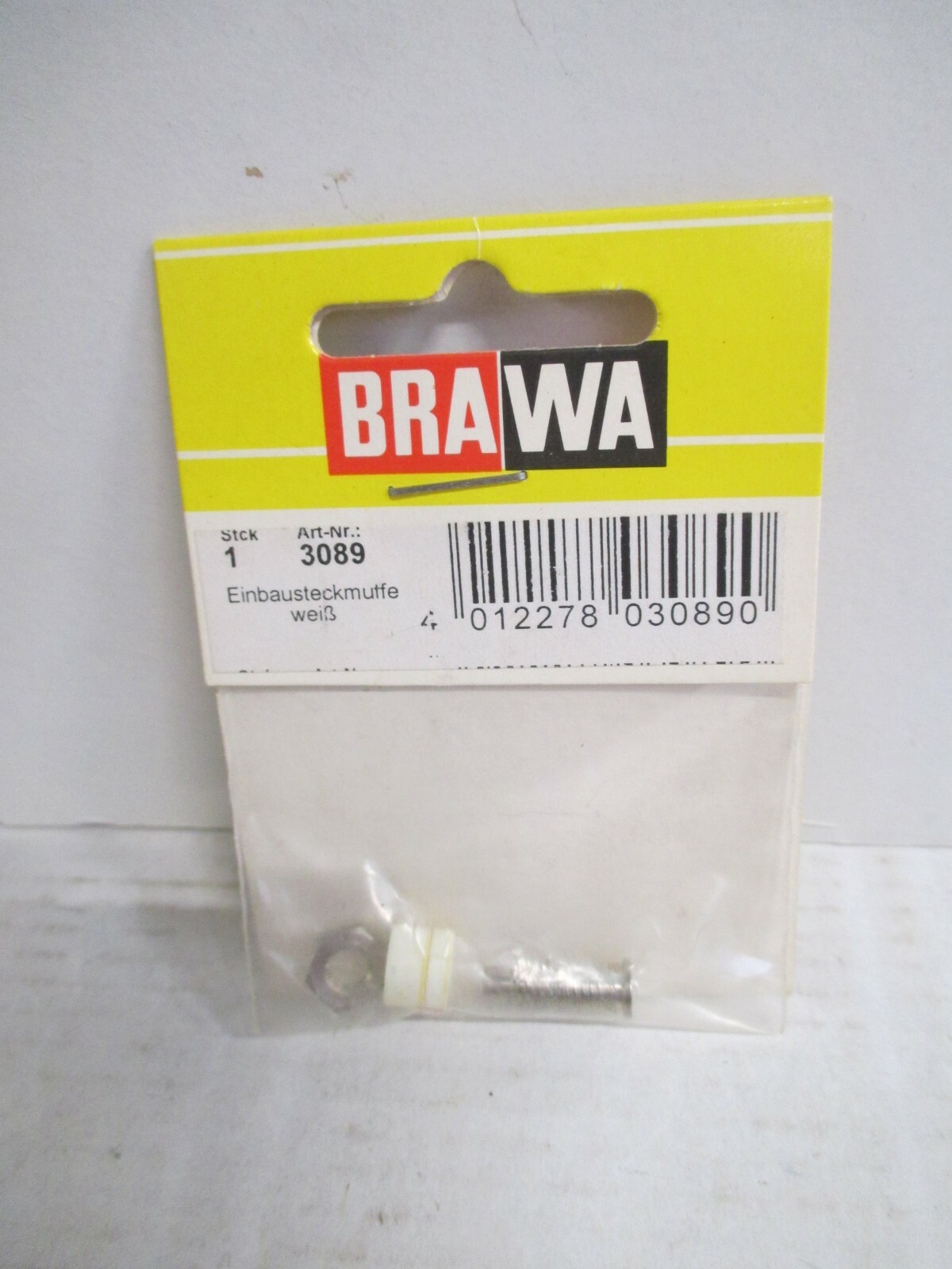 Brawa 3089 Einbausteckmuffe, weiß m.OVP WZ3037