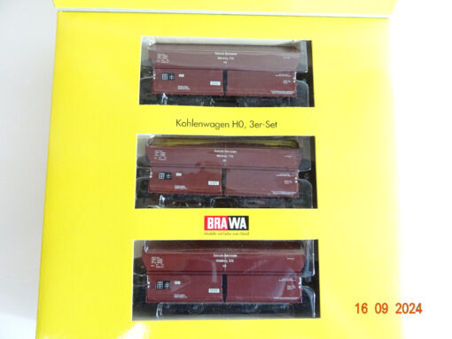 Brawa H0 2001 Kohlenwagen 3er Set in OVP TF1108 – Bild 3