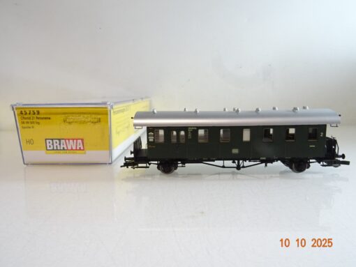 Brawa H0 45759 Personenwagen 2.Kl. /Postabt. der DB in OVP BH511