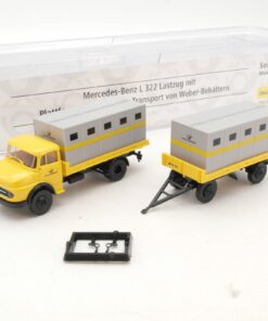 Brekina 1:87 010546 Mercedes Benz L 322 Hängerzug in OVP QR679